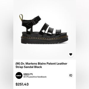 Dr. Martens Black Blaire Sandals